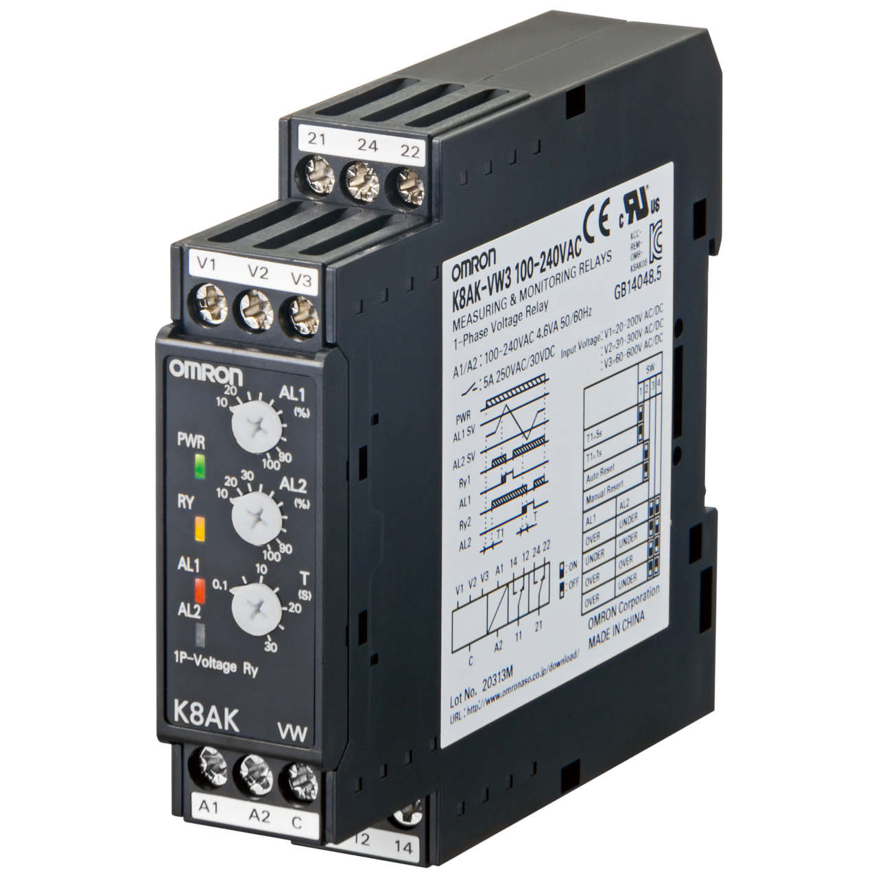 Omron İzleme Rölesi K8AK-VS2 100-240VAC