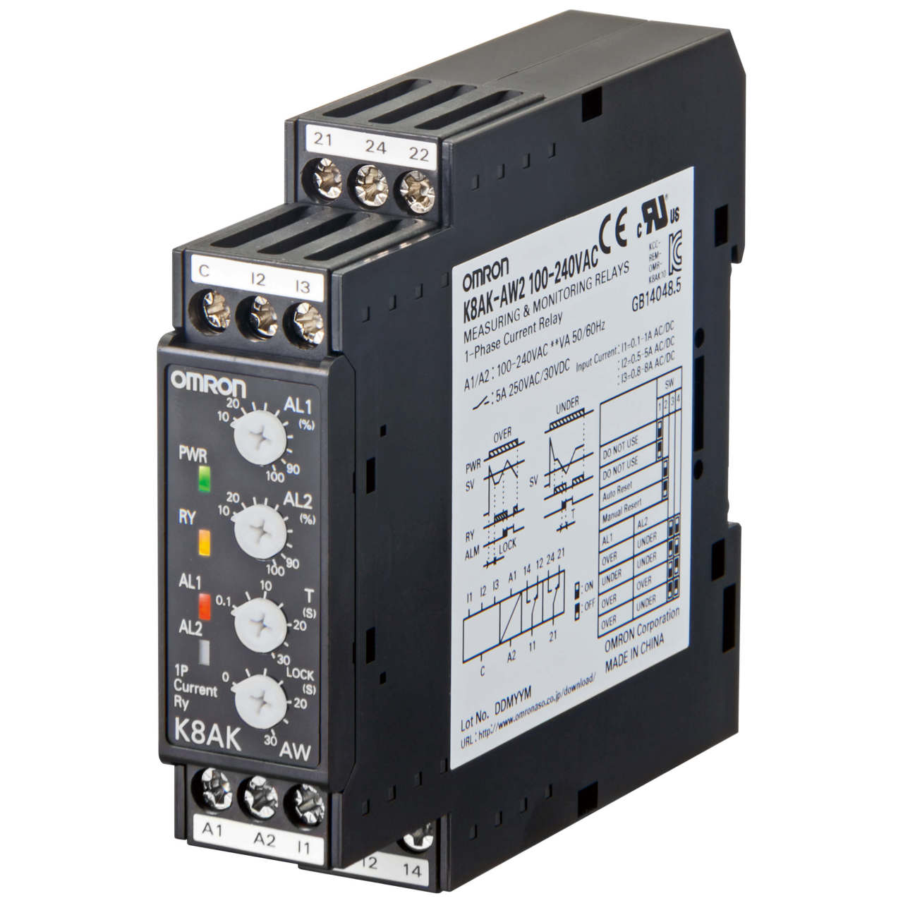 Omron İzleme Rölesi K8AK-AW3 100-240VAC