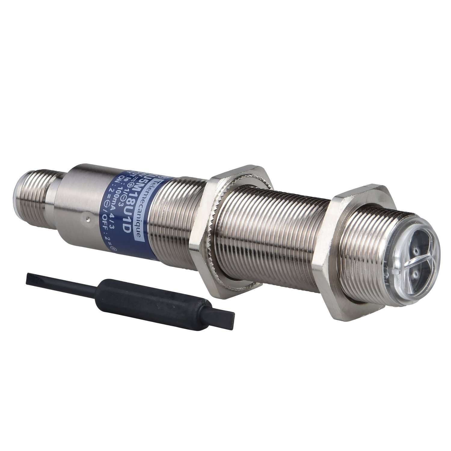 Telemecanique Sensors Fotoelektrik Sensör - Xu5 - Cisimden Yansml - Luminescence - Sn80Mm -12..24Vdc -M12 Xu5M18U1D