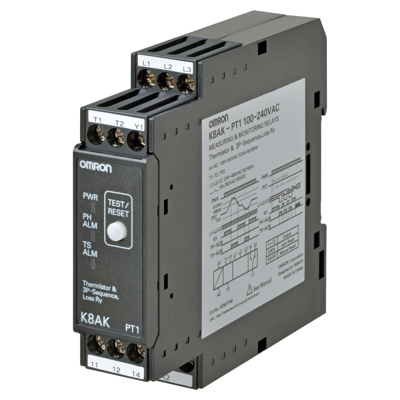 Omron İzleme Rölesi K8AK-PT1 100-240VAC