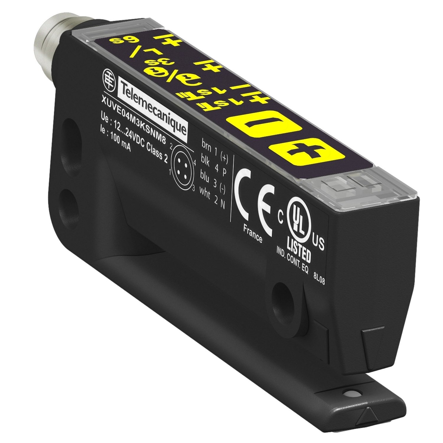 Telemecanique Sensors Fotoelek Sensör Etiket Çatalı 40X3 - 12..24 V Dc - Pnp/Npn Na/Nk Bağlantısı M8 Xuve04M3Ksnm8